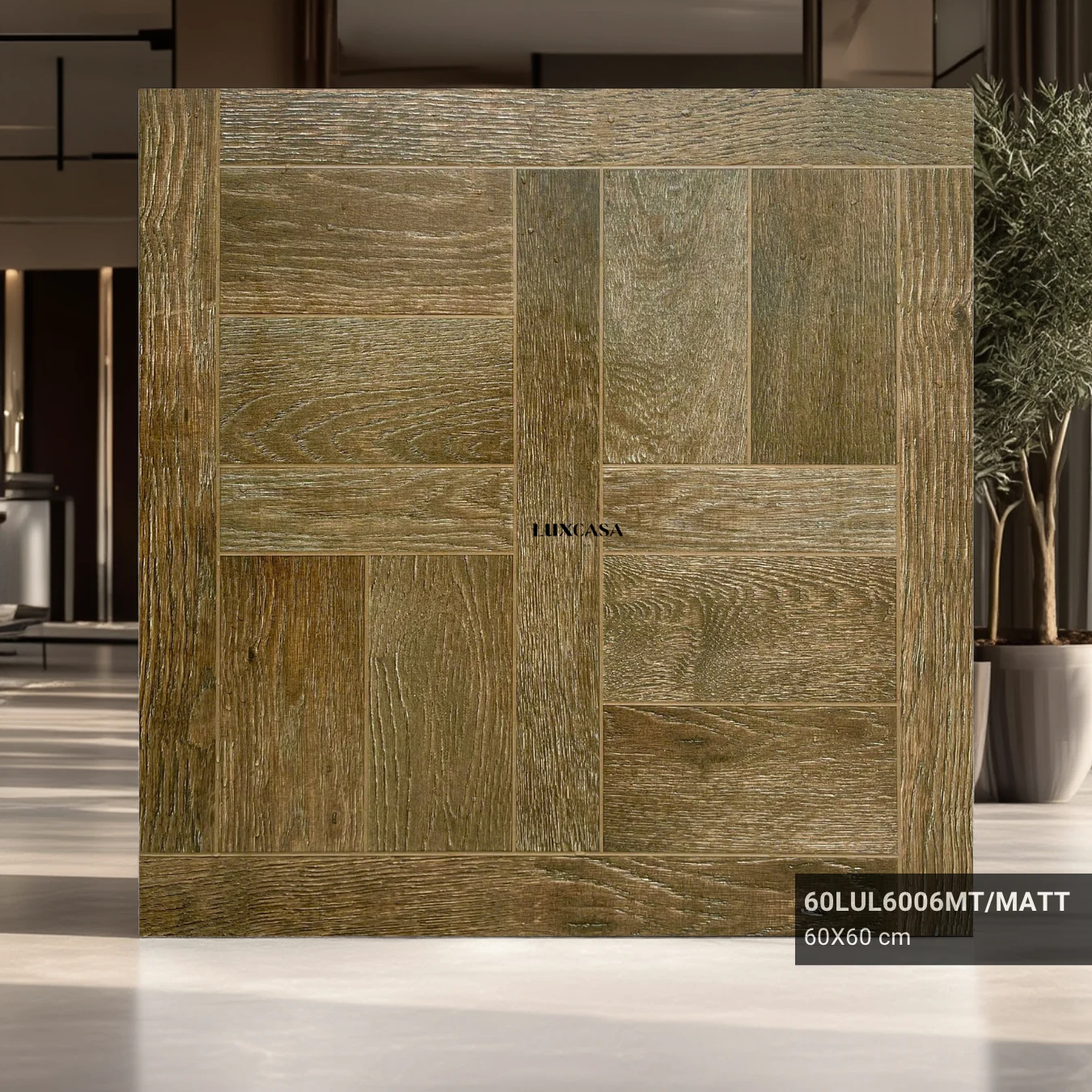 Mẫu gạch giả gỗ 60×60 60LUL6006MT
