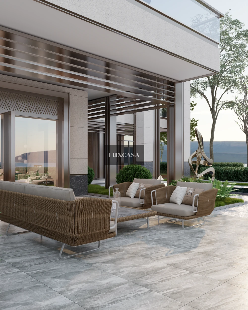 Mẫu gạch lát ngoài trời chống trơn 60x60 60LUIBGRMT