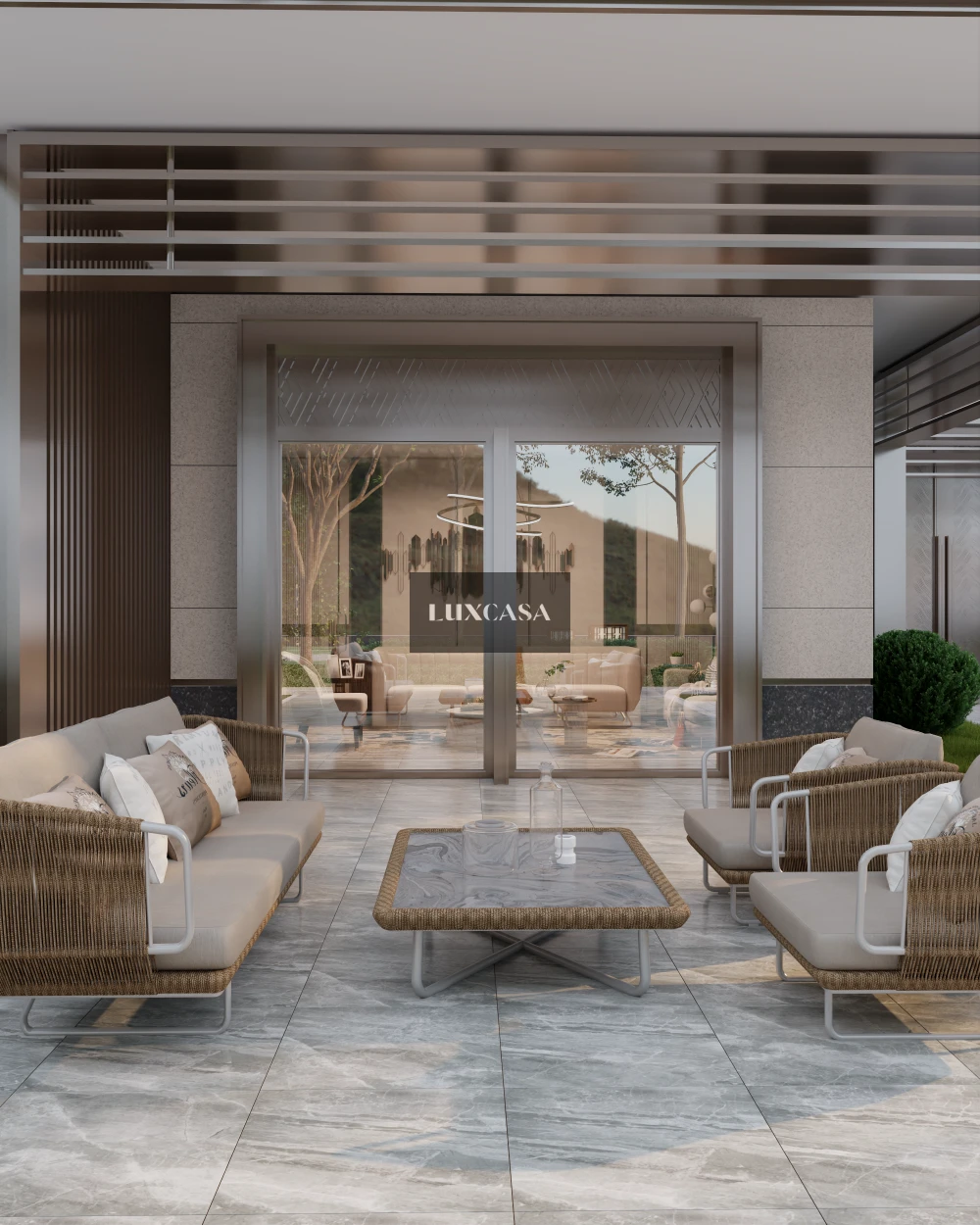 Mẫu gạch lát ngoài trời chống trơn 60x60 60LUIBGRMT