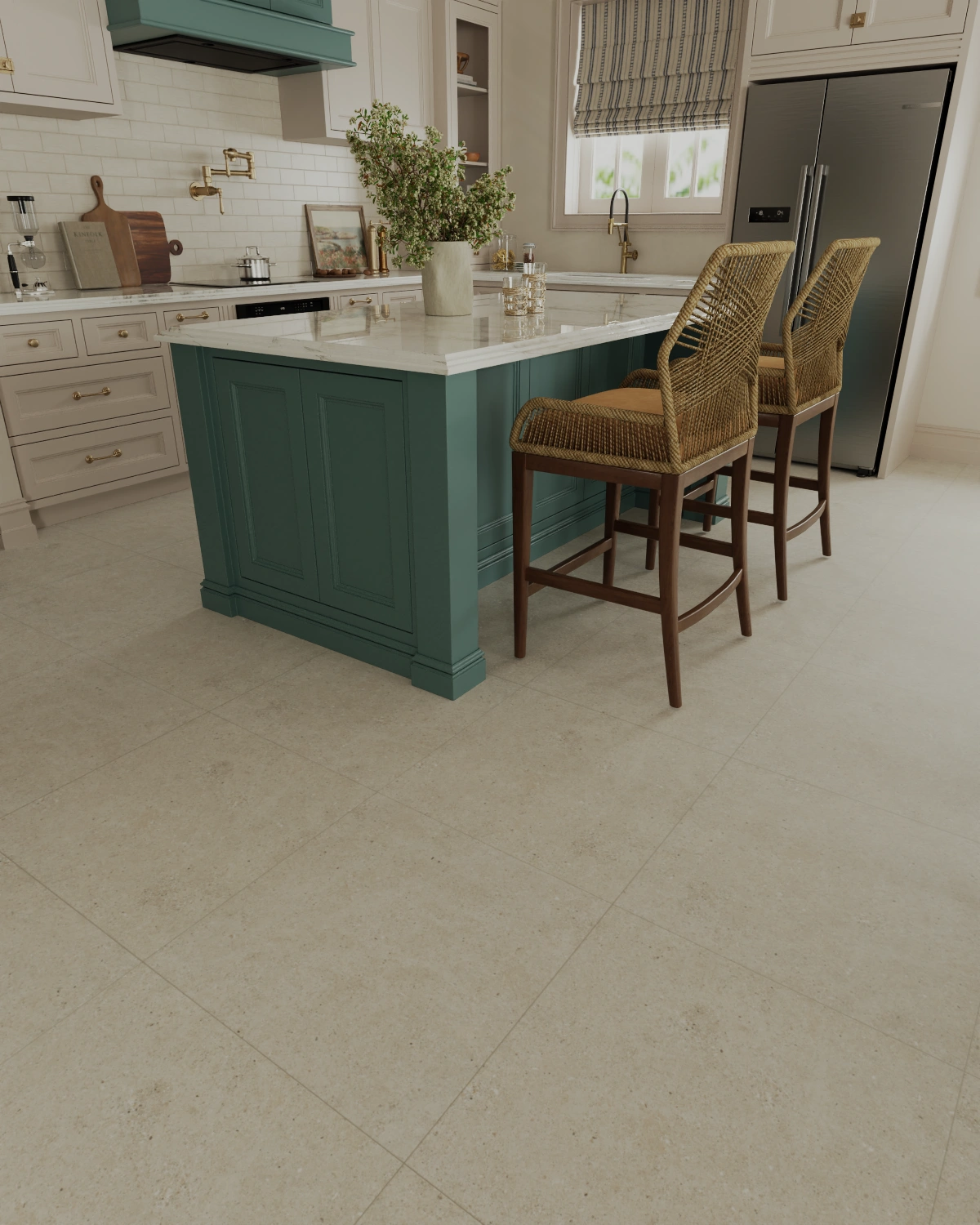 Mẫu gạch ốp nền màu kem 60x60 60LU60A119 (2)