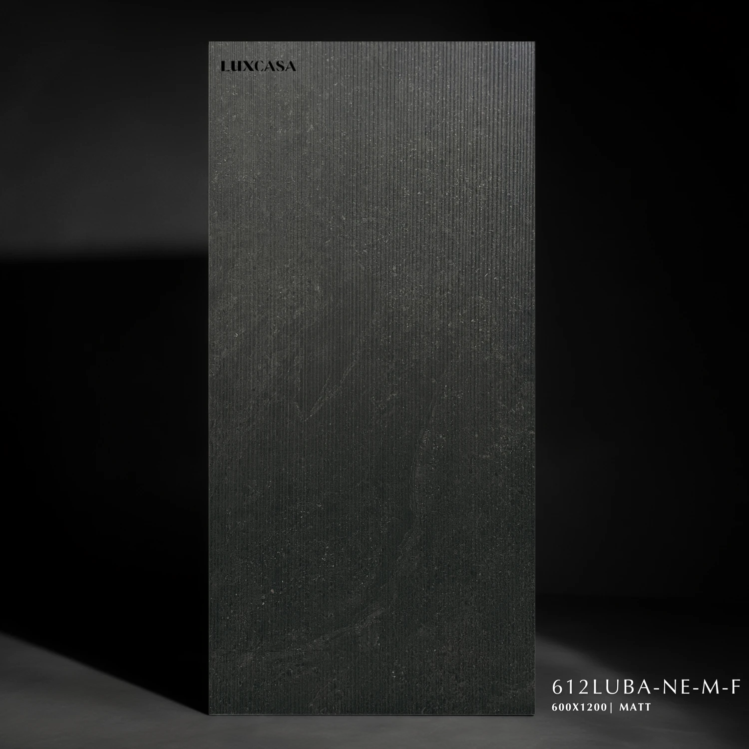 Mẫu gạch ốp tường màu đen mã 612LUBA-NE-M-F