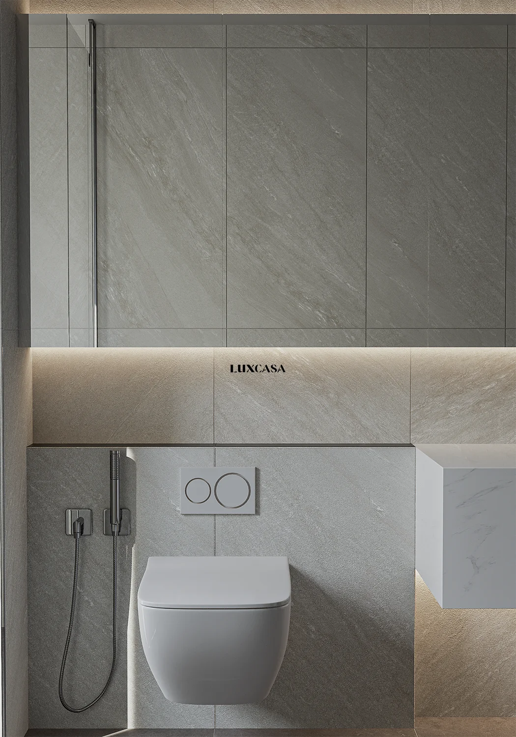 Mẫu gạch ốp wc giả đá slate 60x120 612LU612N7