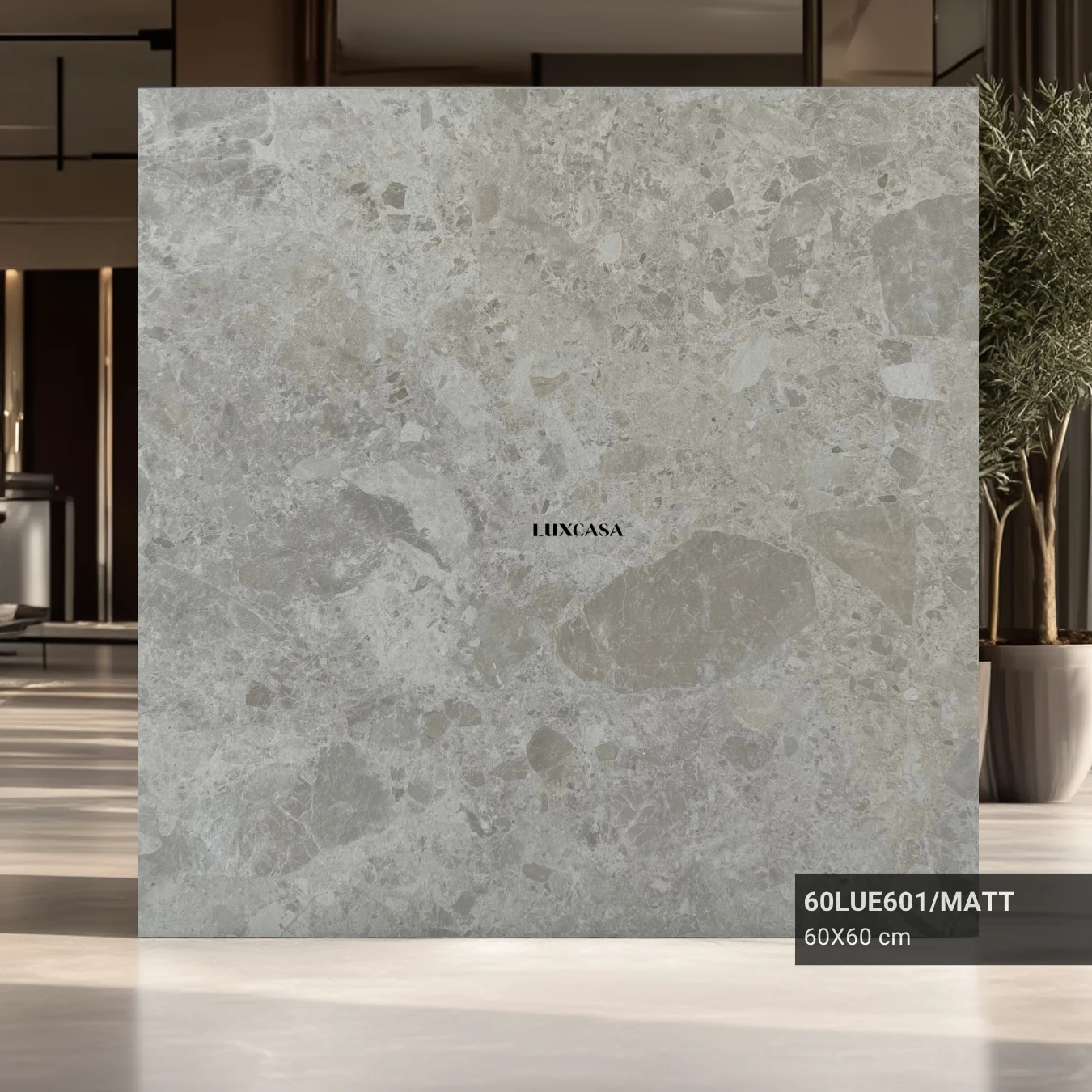 Mẫu gạch terrazzo 600×60 mờ 60LUE601