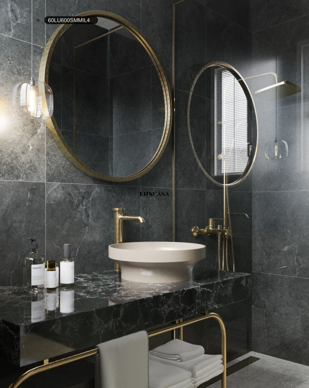 Mẫu gạch 60x60cm 60LU600IL4 ốp nhà tắm