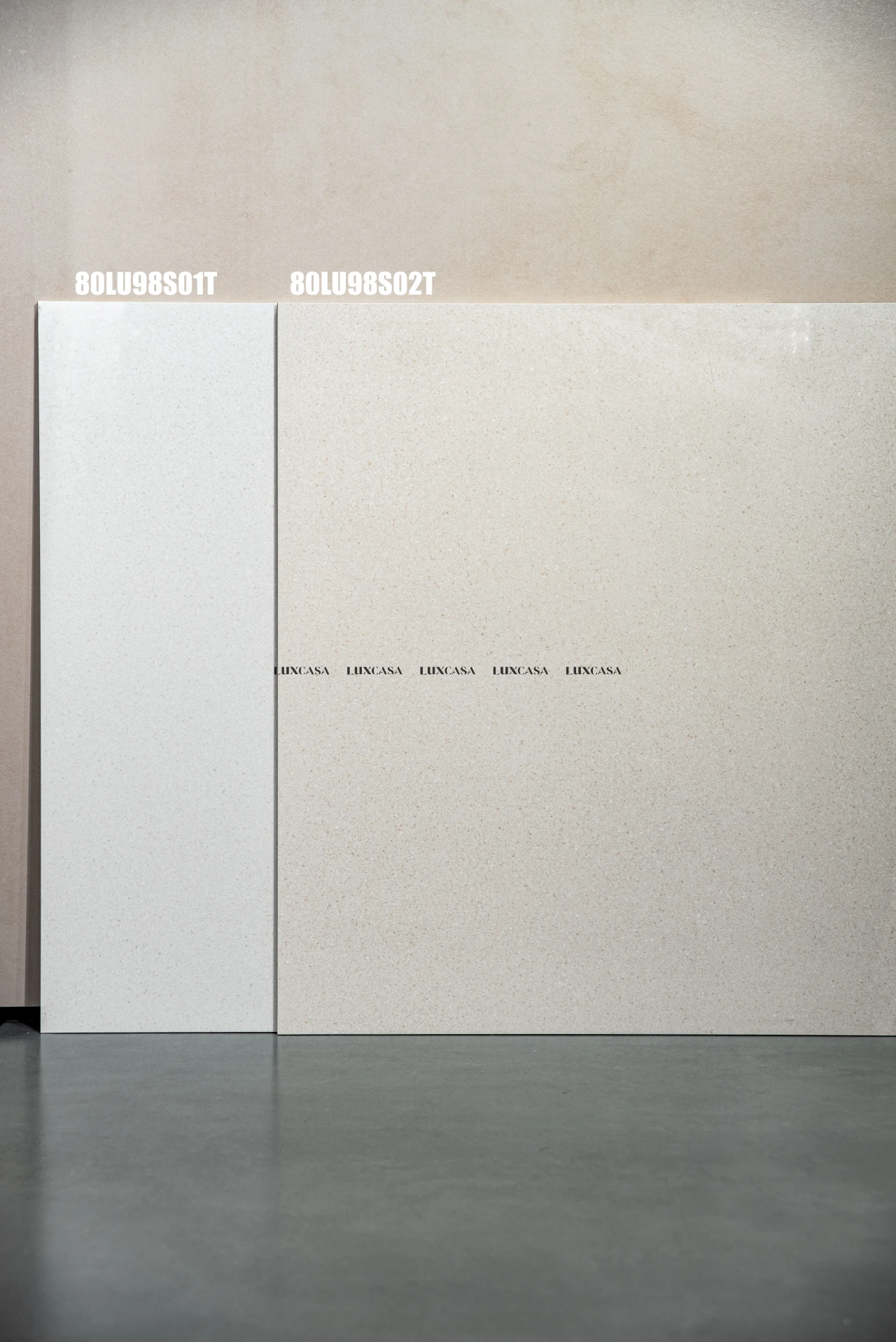 BST 2 mẫu gạch terrazzo bóng 80X80 80LU98S01T02T