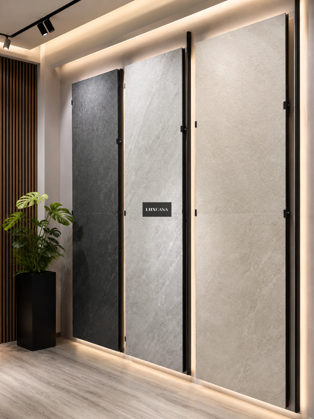 BST 3 mẫu gạch giả đá 60×120 612LUIB trưng bày tại showroom quận 7