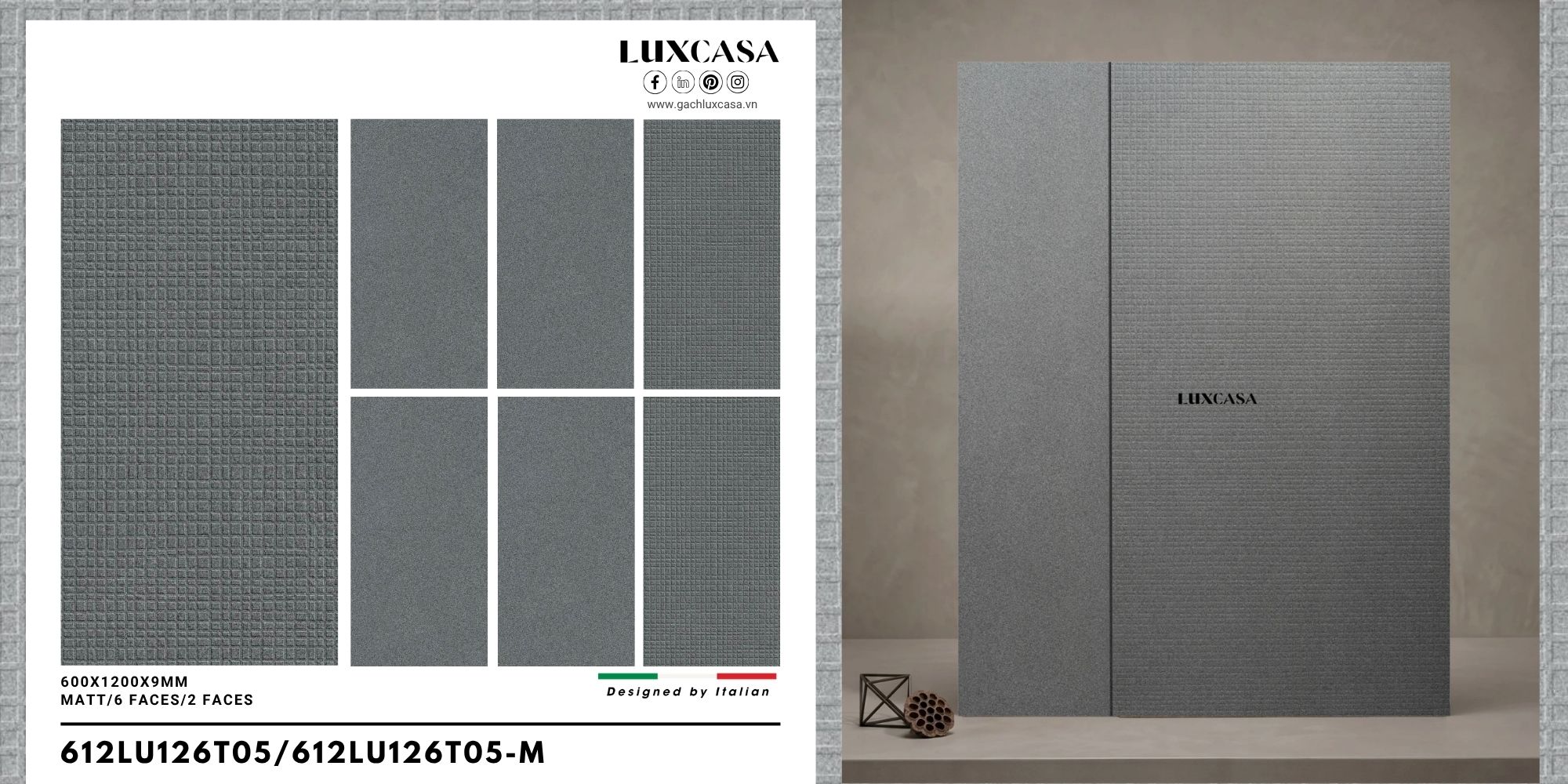 BST gạch nhà vệ sinh 60x120 612LU612T05