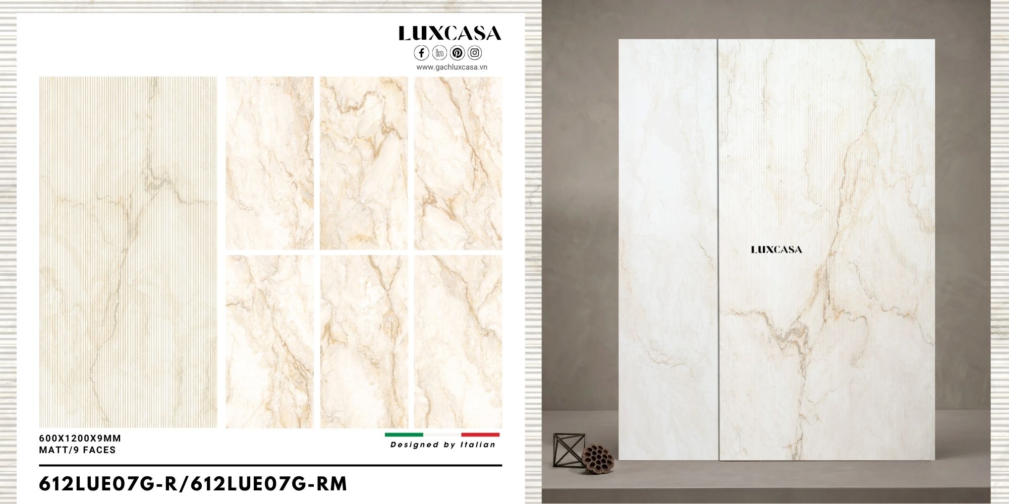 BST gạch nhà vệ sinh 60×120 612LUE07G-R