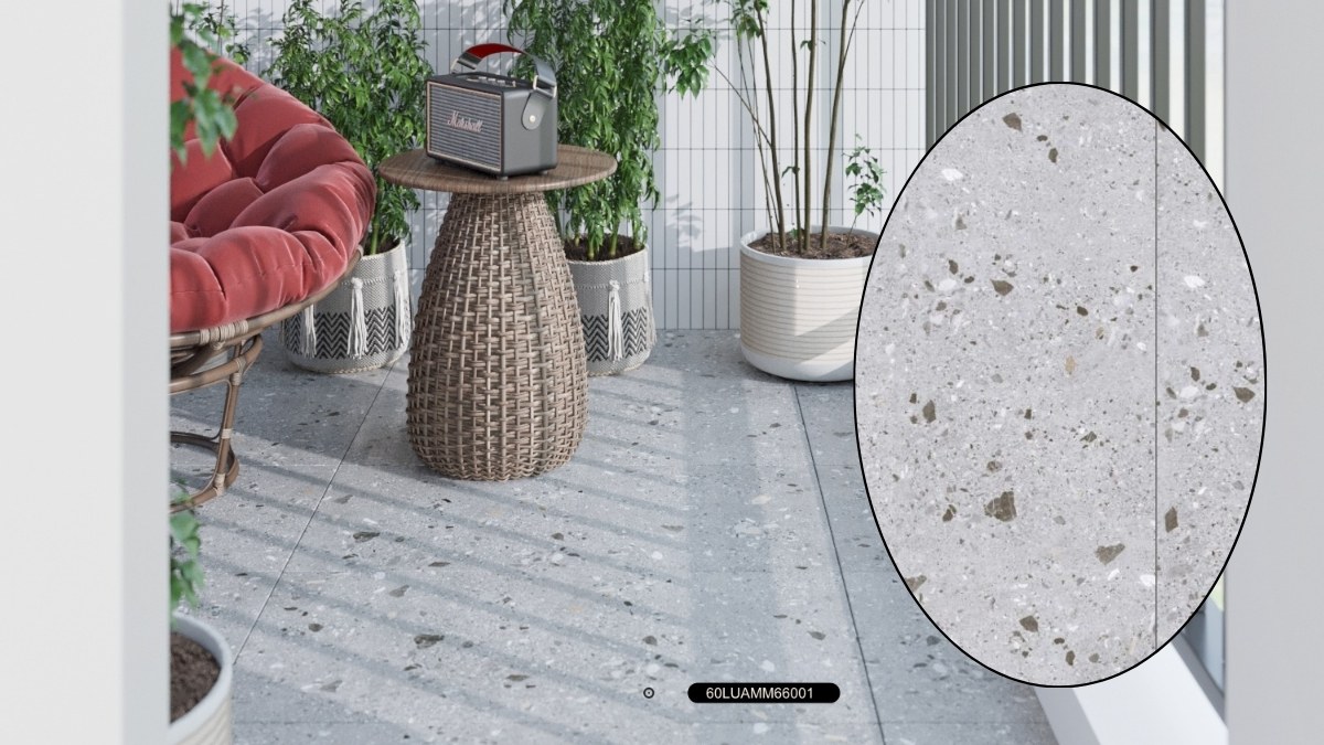 Gạch 40X80 xám giả đá terrazzo 480LUGD48502M