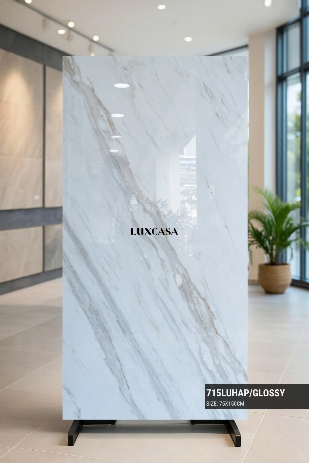 Gạch 750×1500 trắng vân mây 715LUHAP