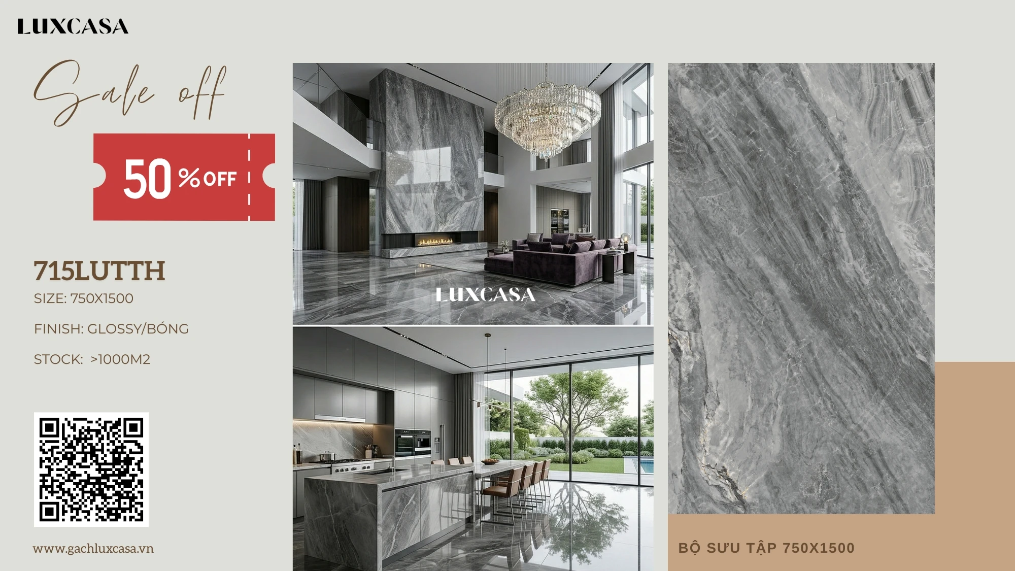 Gạch bóng xám đá 75×150 715LUTTH