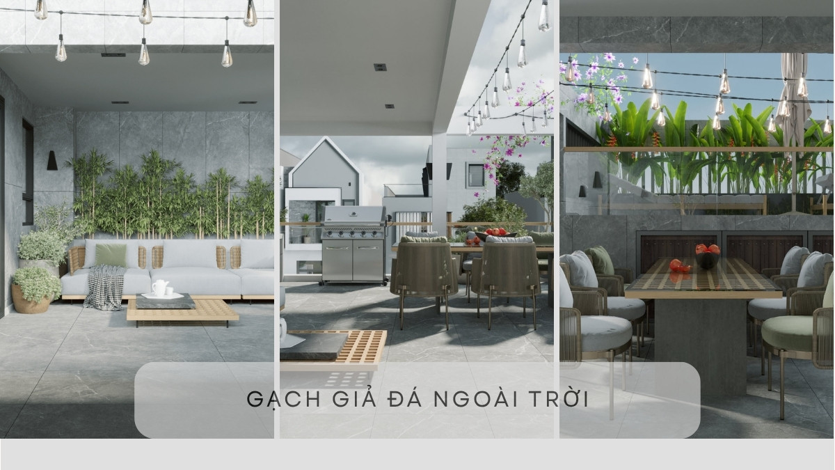 gạch giả đá ngoài trời