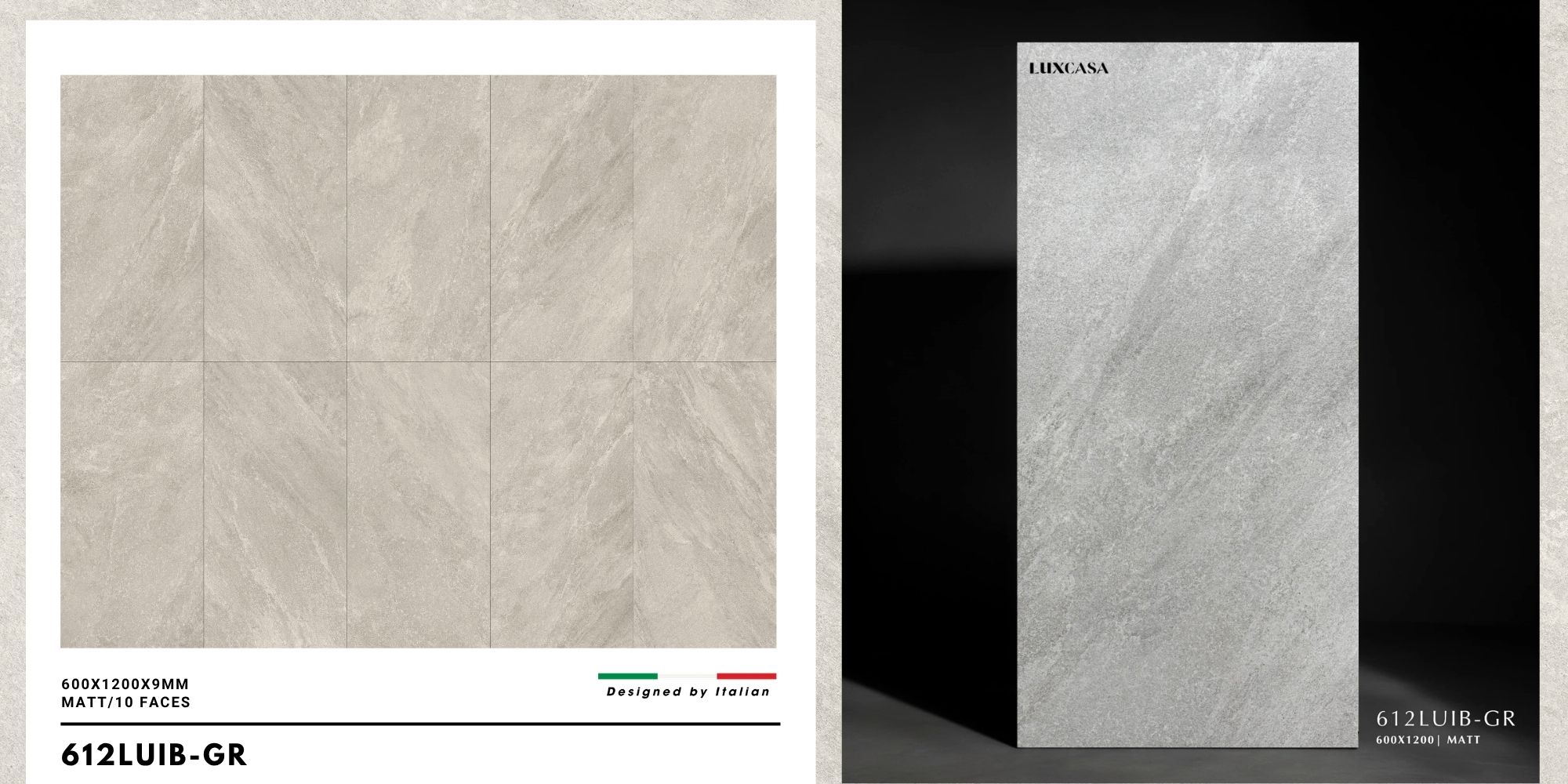 Gạch giả đá slate 60x120 612LUIB-GR