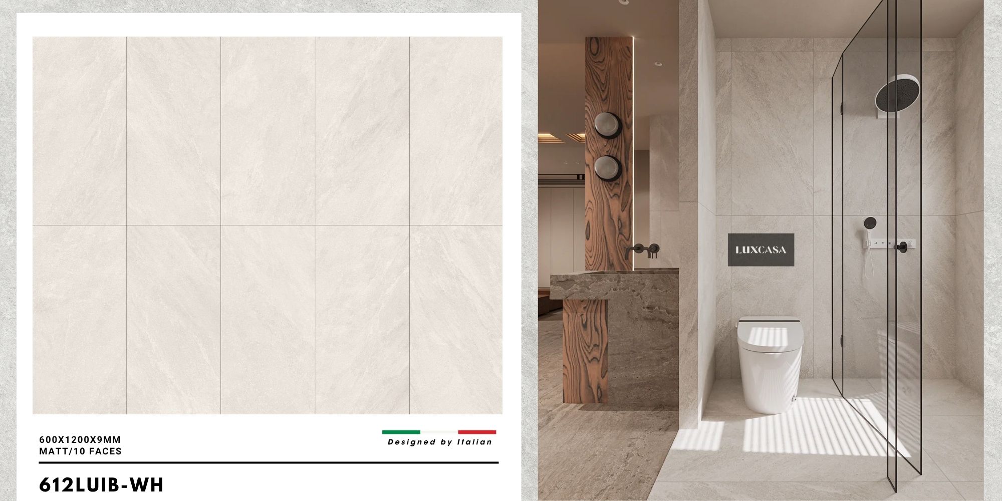 Gạch giả đá slate 60x120 612LUIB-WH