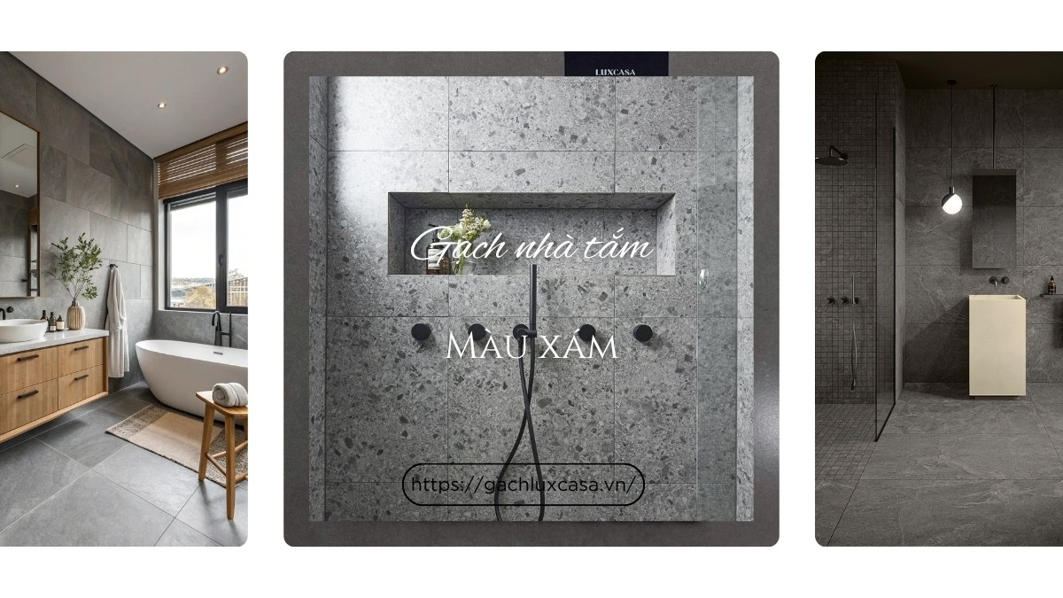Gạch nhà tắm màu xám
