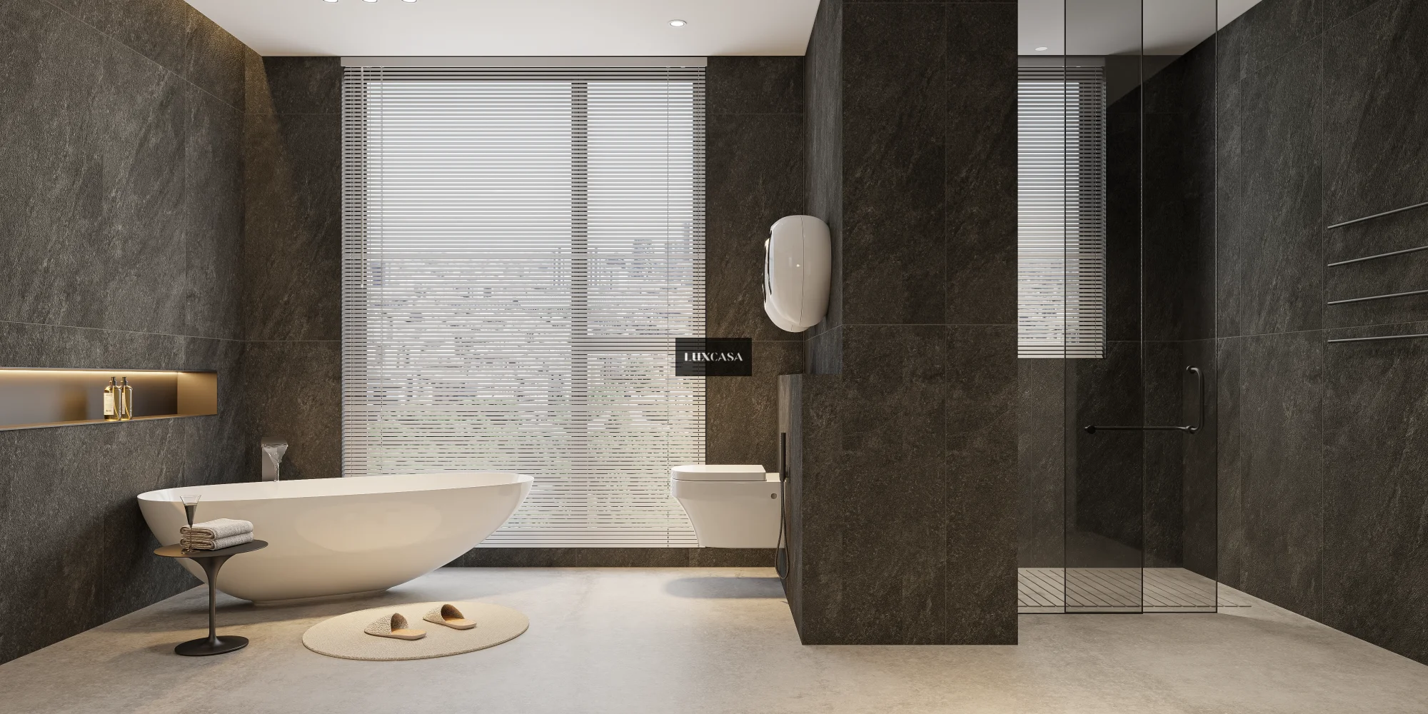 Gạch nhà vệ sinh slate 60x120 612LUIB-BL