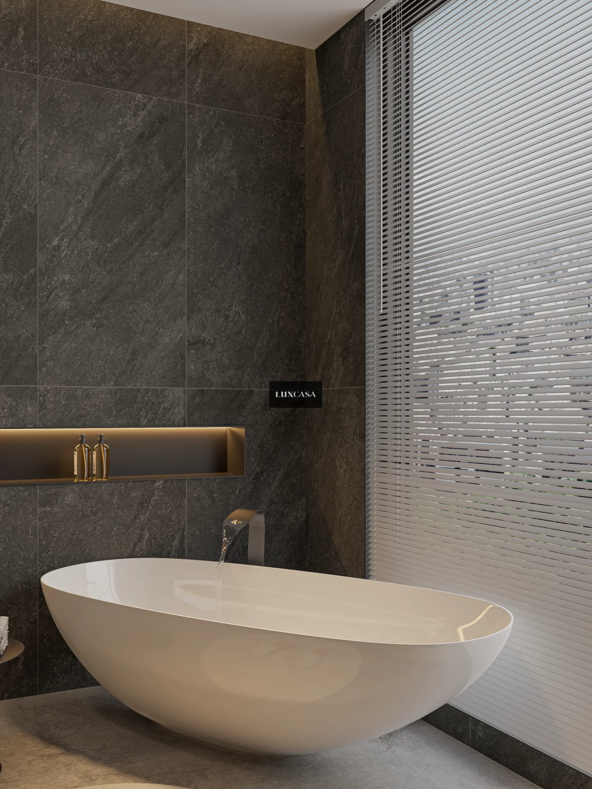 Gạch nhà vệ sinh slate 60x120 612LUIB-BL