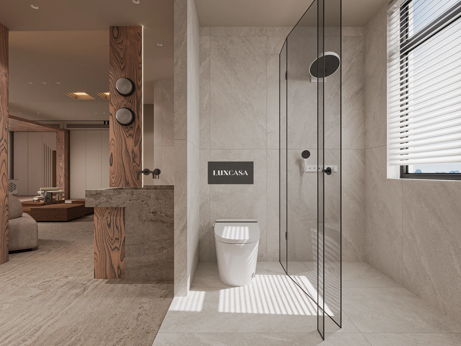 Gạch ốp nhà vệ sinh 60x120 612LUIB-WH