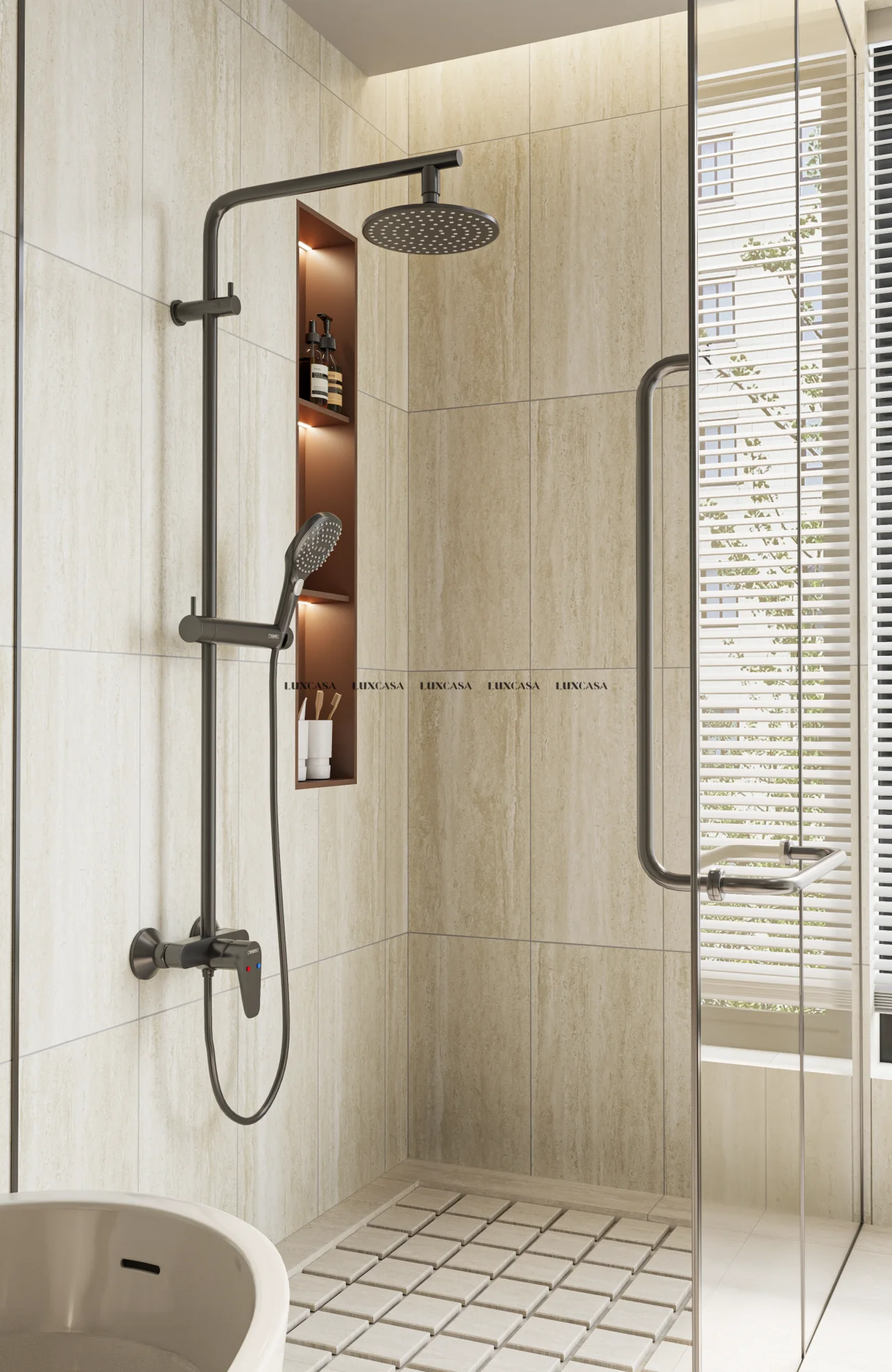 Gạch ốp wc travertine 30X60 mờ 360LUM36038