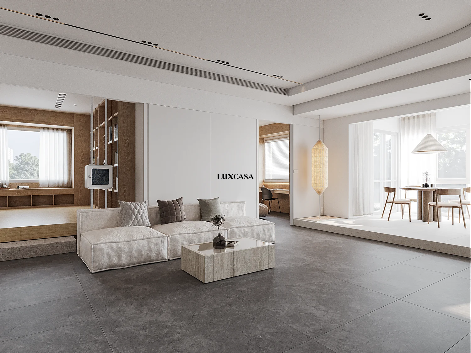 Gạch phòng khách men matt 60x120 612LU612005