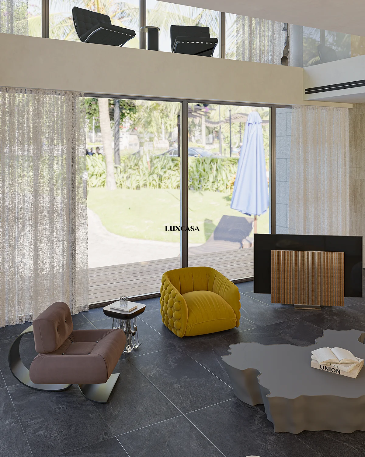 Gạch phòng khách men matt màu đen 60x120 612LU612N73