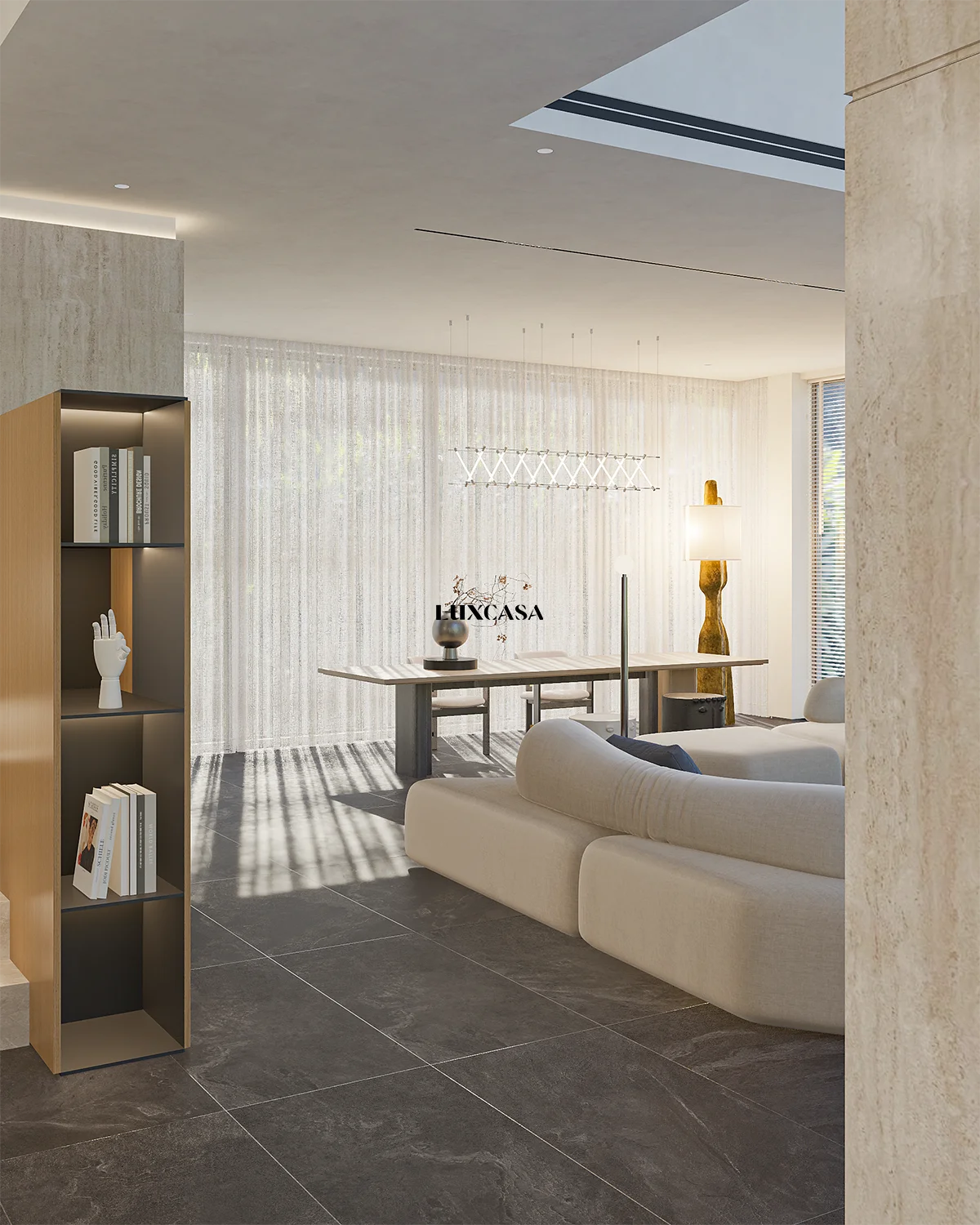 Gạch phòng khách men matt màu đen 60x120 612LU612N73