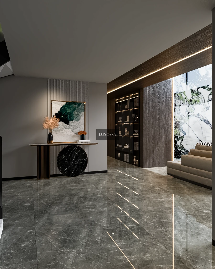 Gạch phòng khách xám bóng 60x60 60LU60392