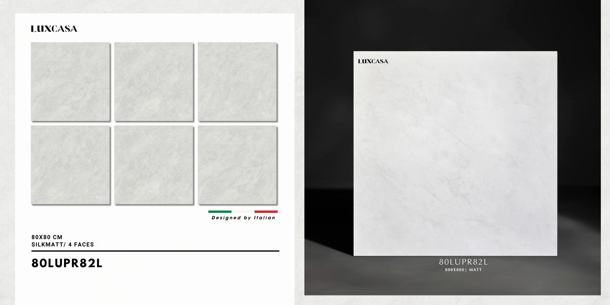 Mẫu gạch mờ mịn 80x80 80LUPR82L