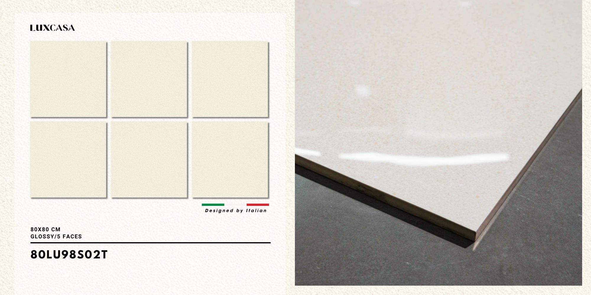 Mẫu gạch terrazzo bóng 80X80 80LU98S02T