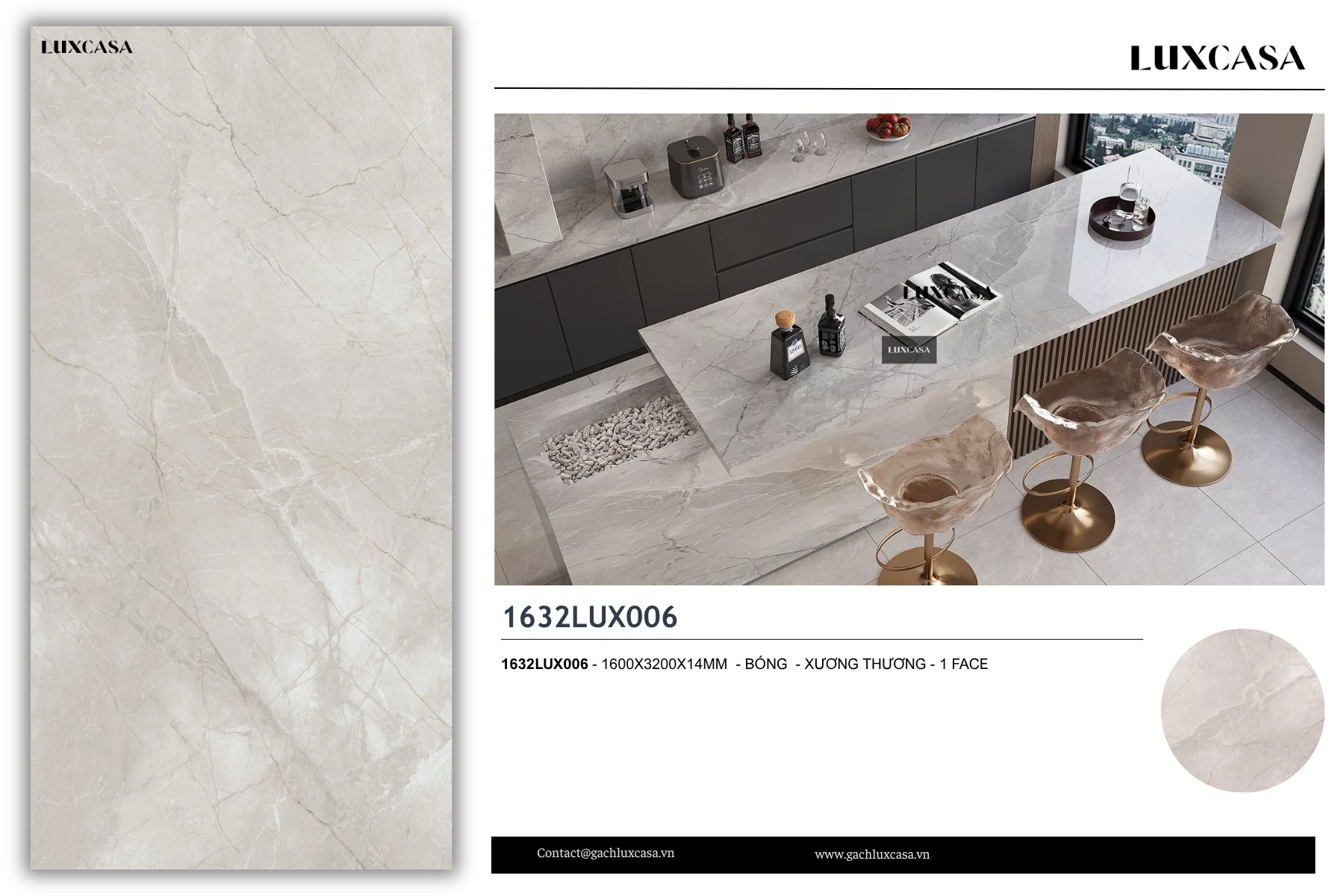 Đá nung kết 1632LUX006
