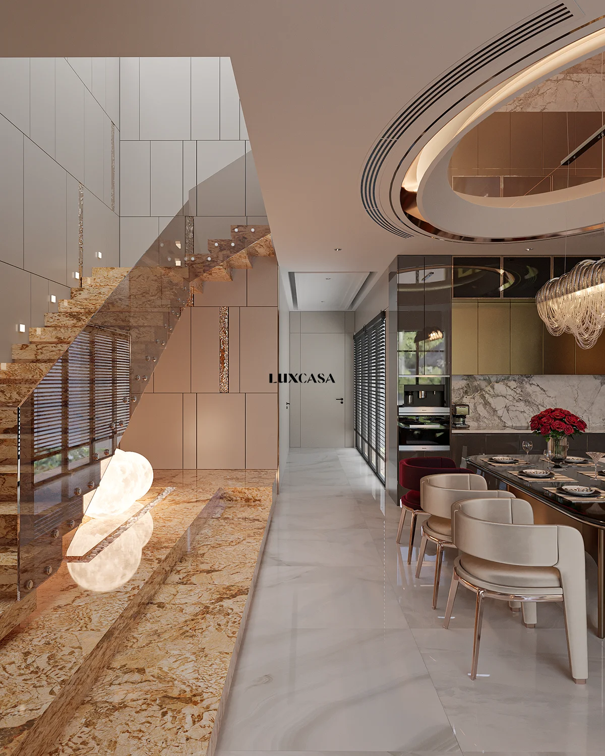 Đá nung kết ốp cầu thang 160X320X1.5 1632LUK001
