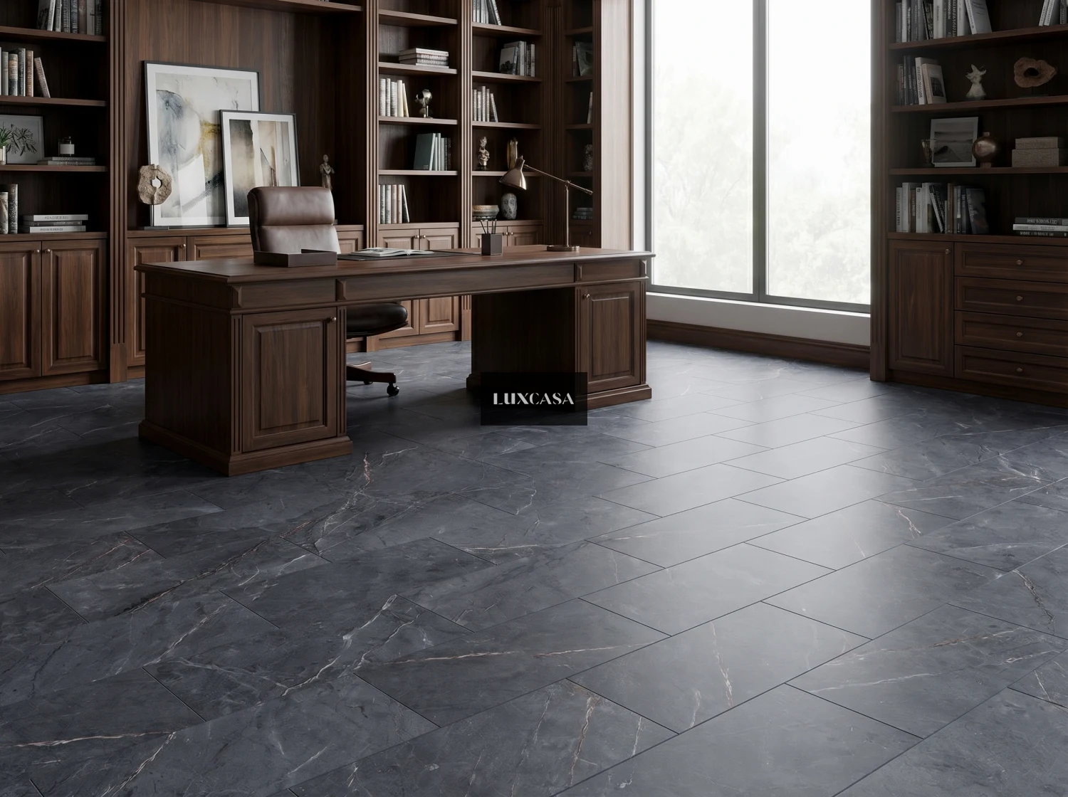 Gạch 30x60 lát phòng làm việc DKB-GREY