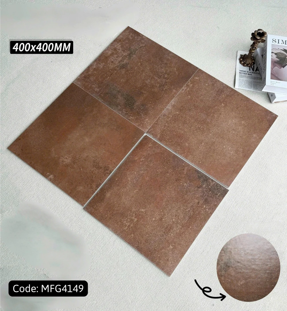 Gạch 40x40 hiệu ứng xi măng đỏ nâu MFG4149