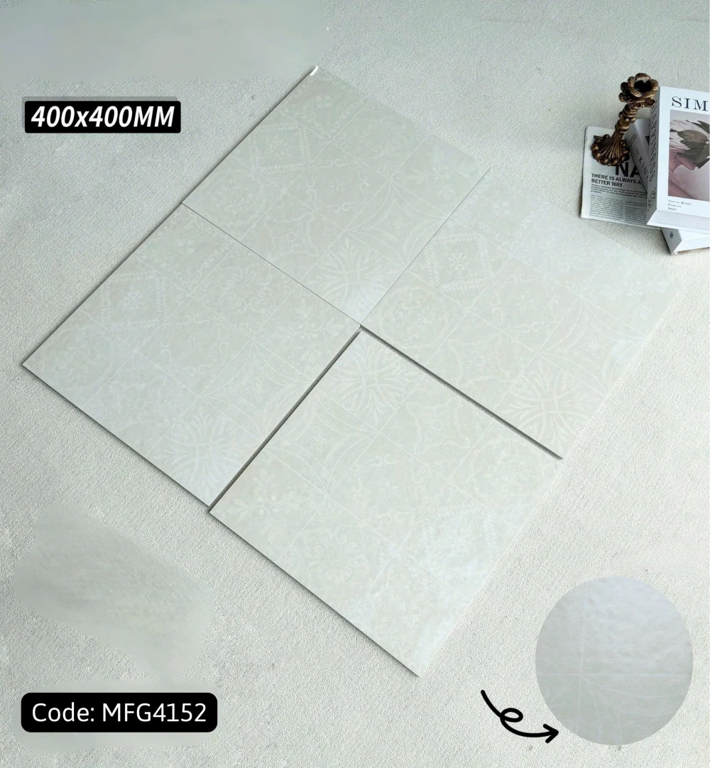 Gạch 40x40 hoa văn màu trắng MFG4152