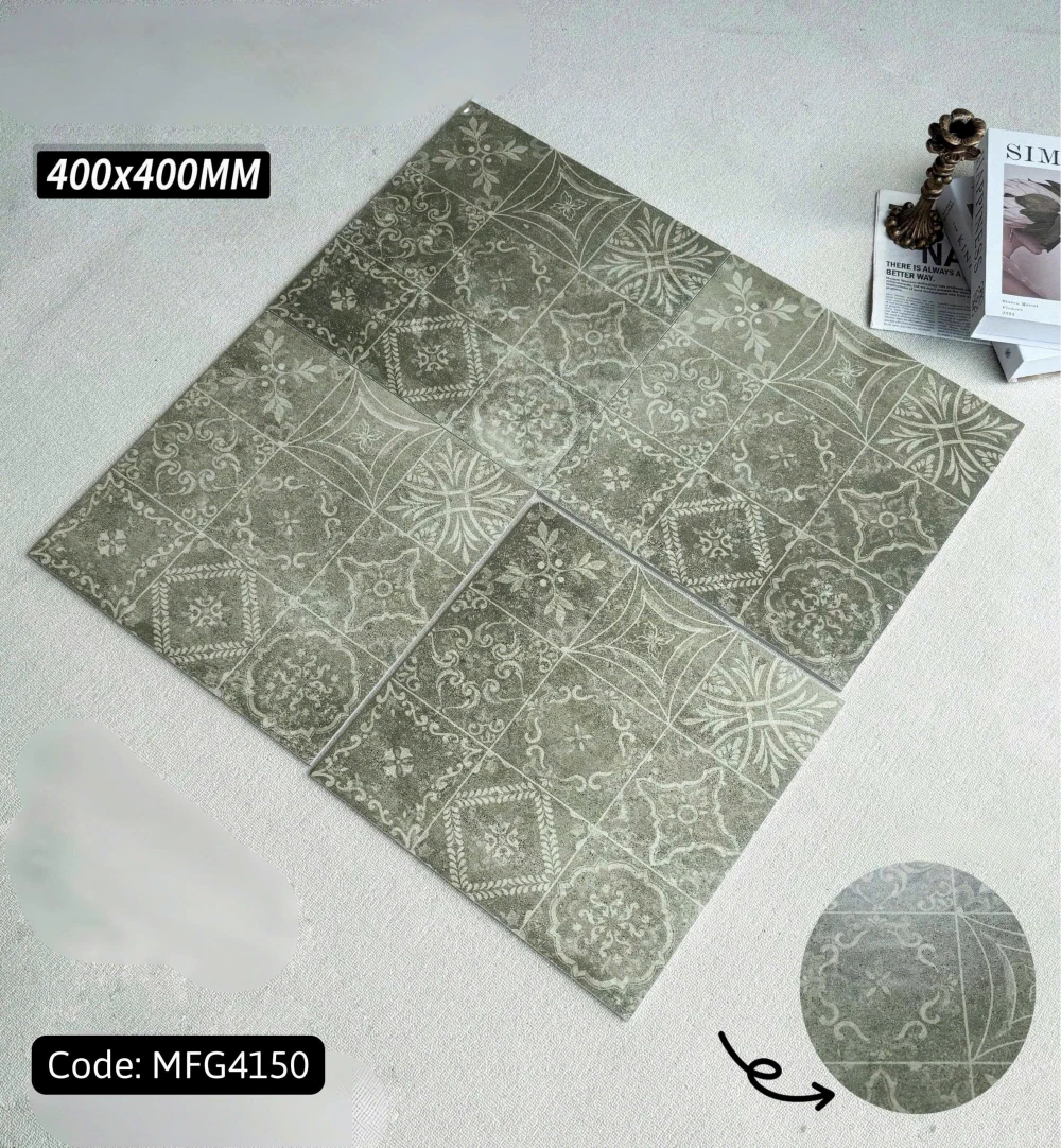 Gạch 40x40 hoa văn màu xanh MFG4150
