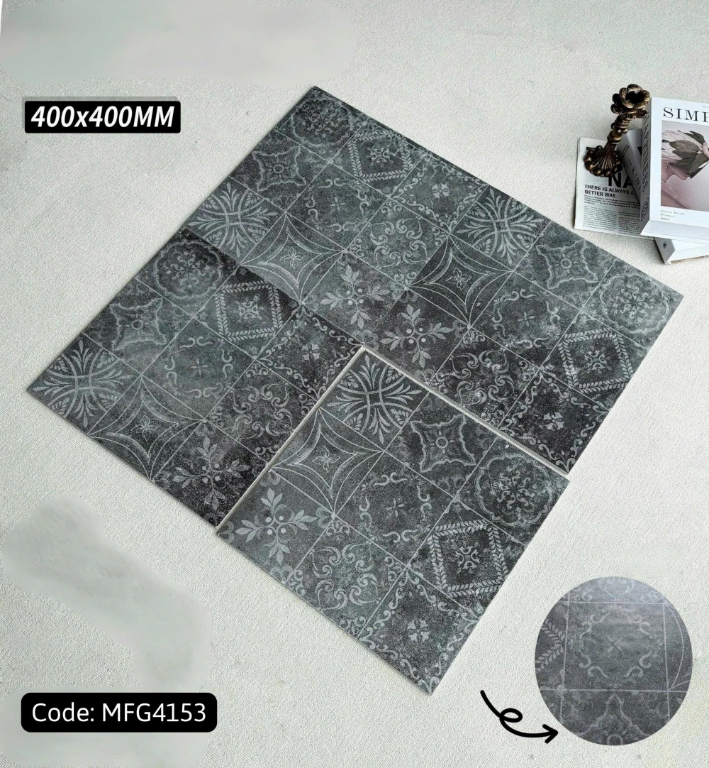 Gạch 40x40 hoa văn xám đen MFG4153