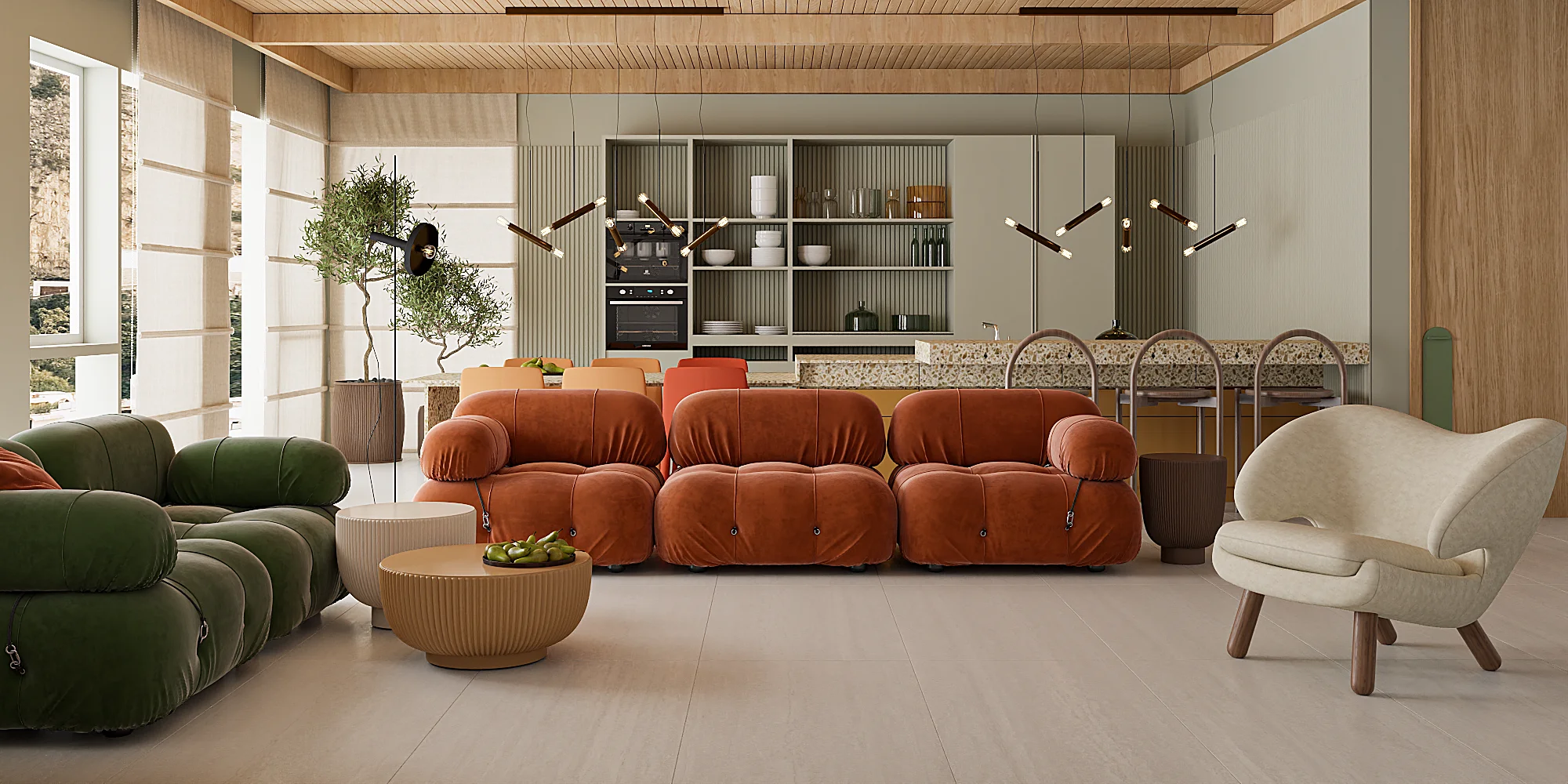 Gạch 60x120 travertine 612LU612S03