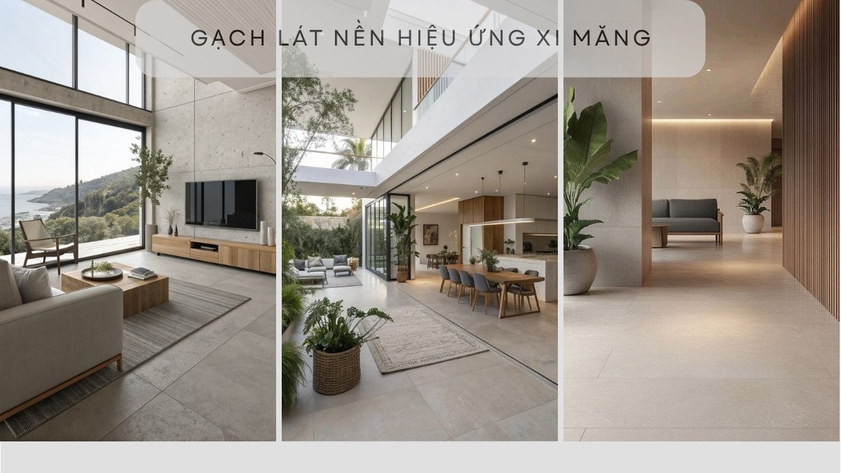 Gạch lát nền hiệu ứng xi măng