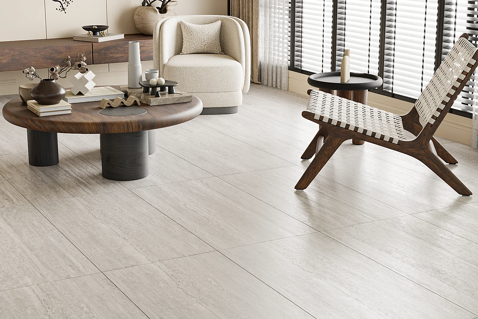 Gạch phòng khách 60x120 travertine 612LU612S02