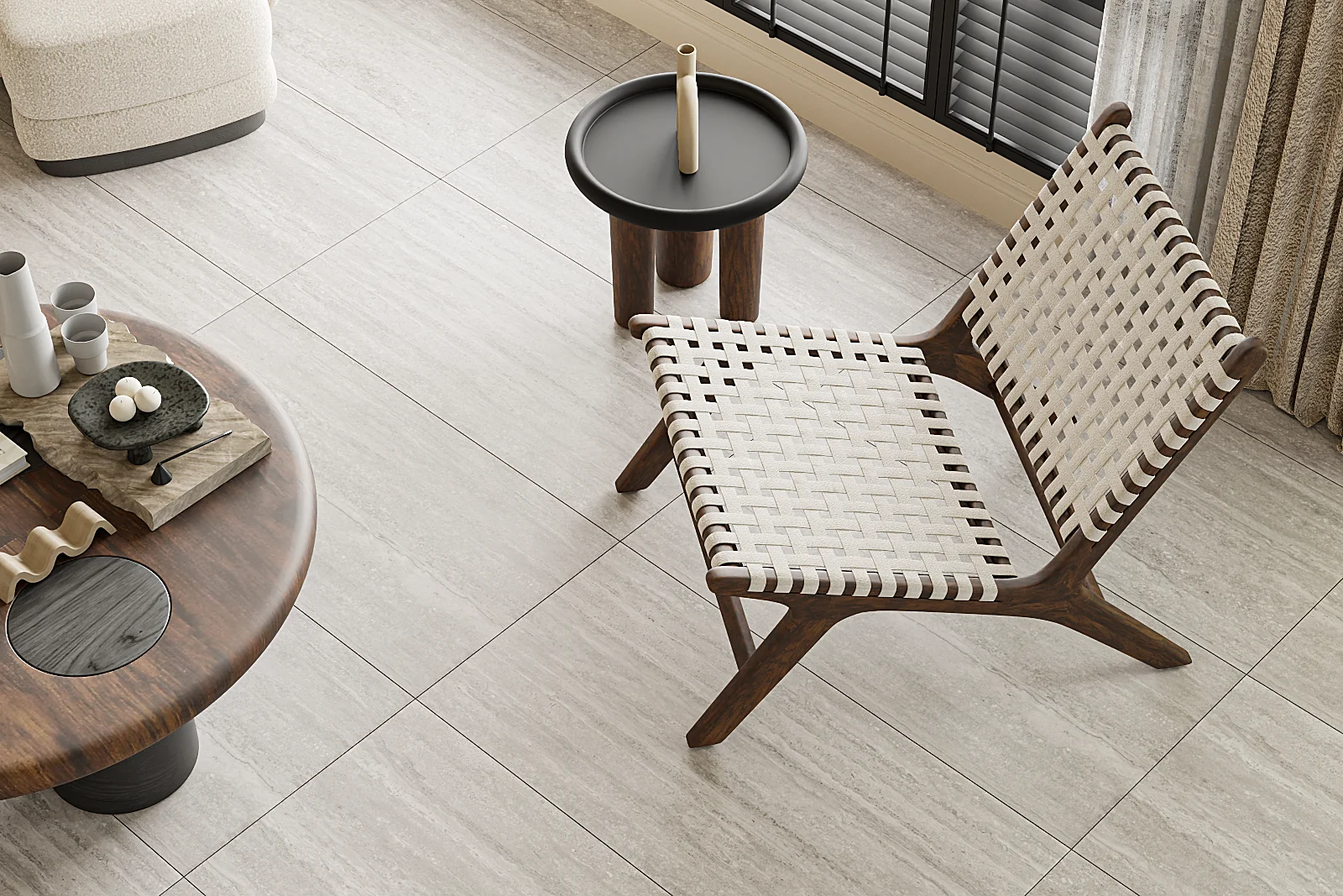 Gạch phòng khách 60x120 travertine 612LU612S02
