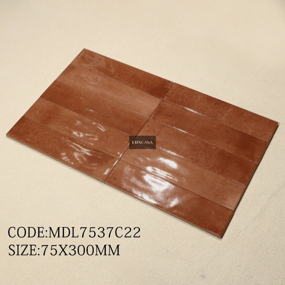 Gạch thẻ 75x300 màu đỏ LUMDL7537C22