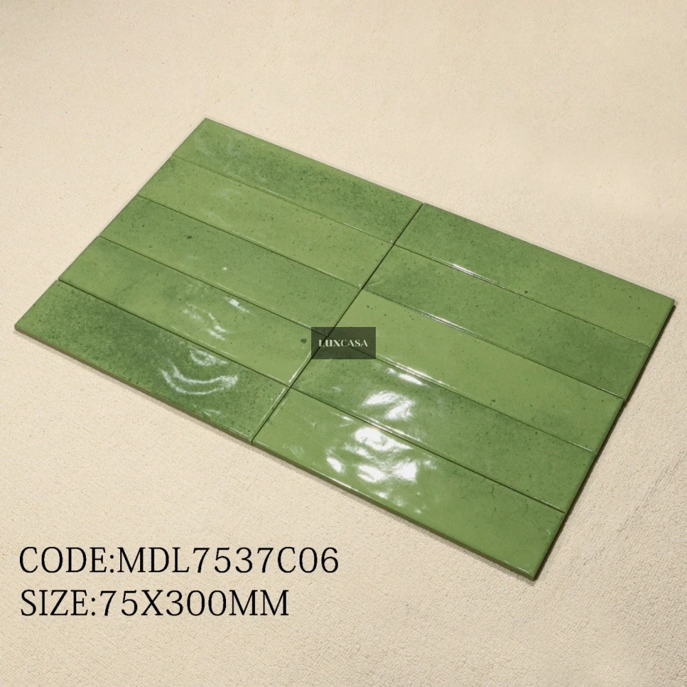 Gạch thẻ 75x300 màu xanh lá non LUMDL7537C06