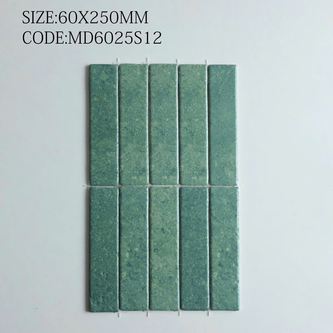 Gạch thẻ mờ 60x250 màu xanh lá LUMD6025S12