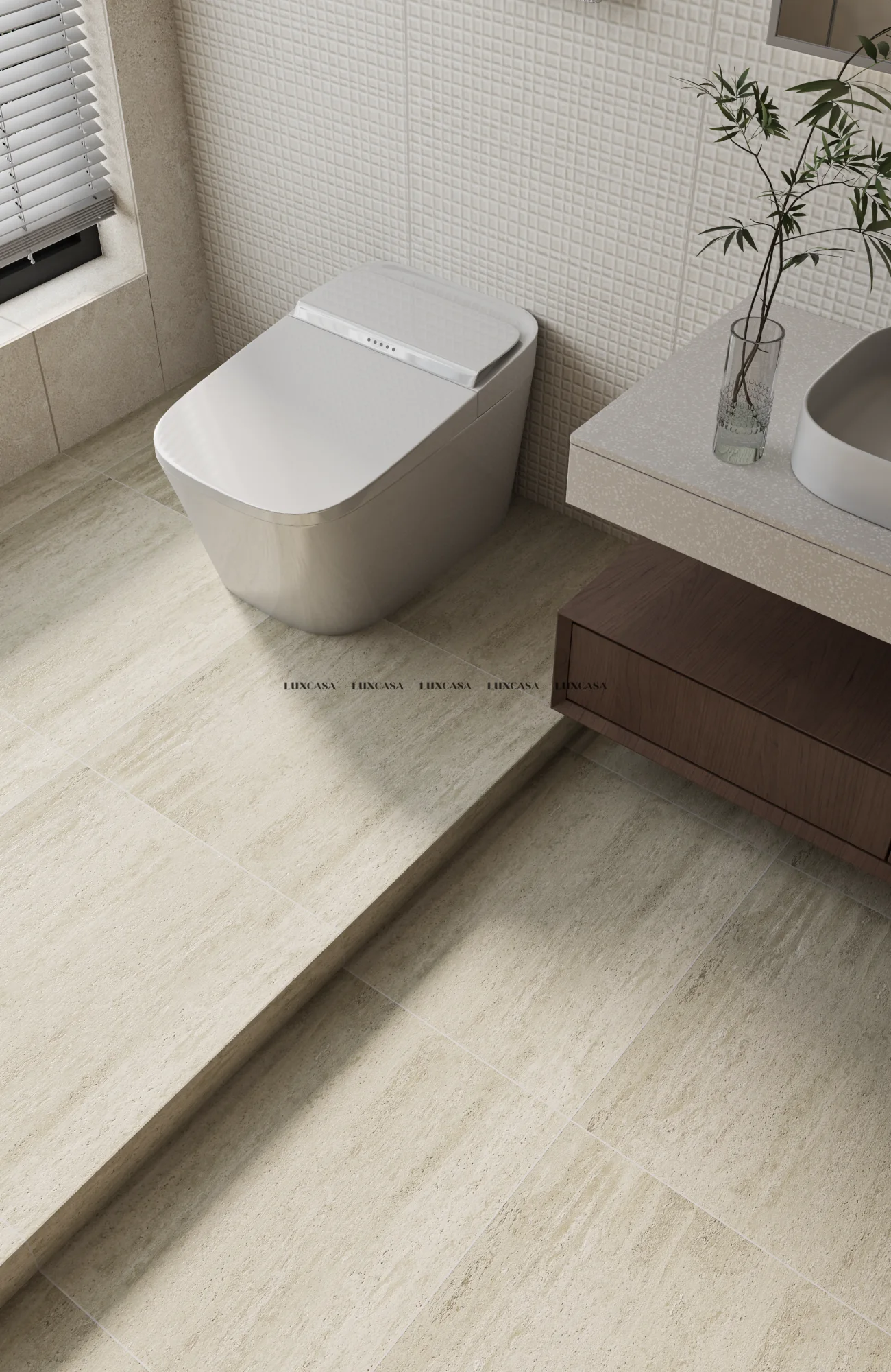 Gạch toilet travertine 60X60 mờ 60LU662161