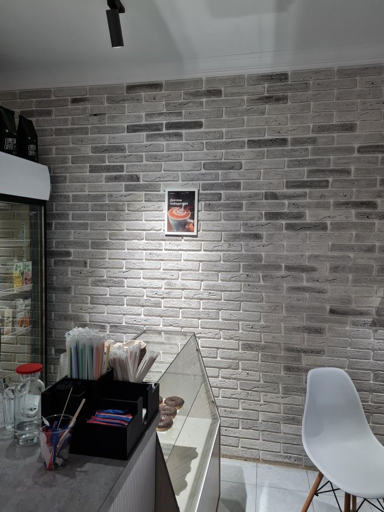 Gạch cổ xám ốp tường nội thất