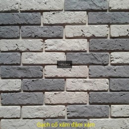 Gạch cổ xám + xám đậm