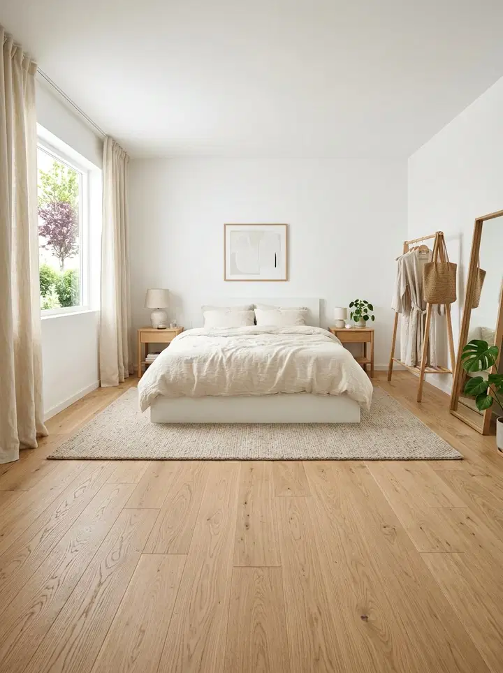 Gạch giả gỗ lát phòng ngủ chống nồm