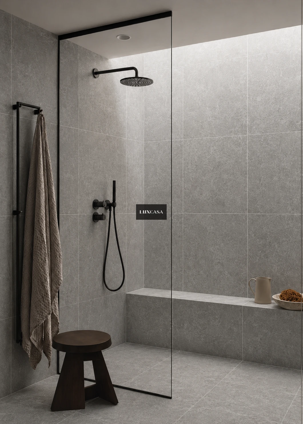 Gạch ốp nhà tắm màu xám 60×60 60LUBR6004