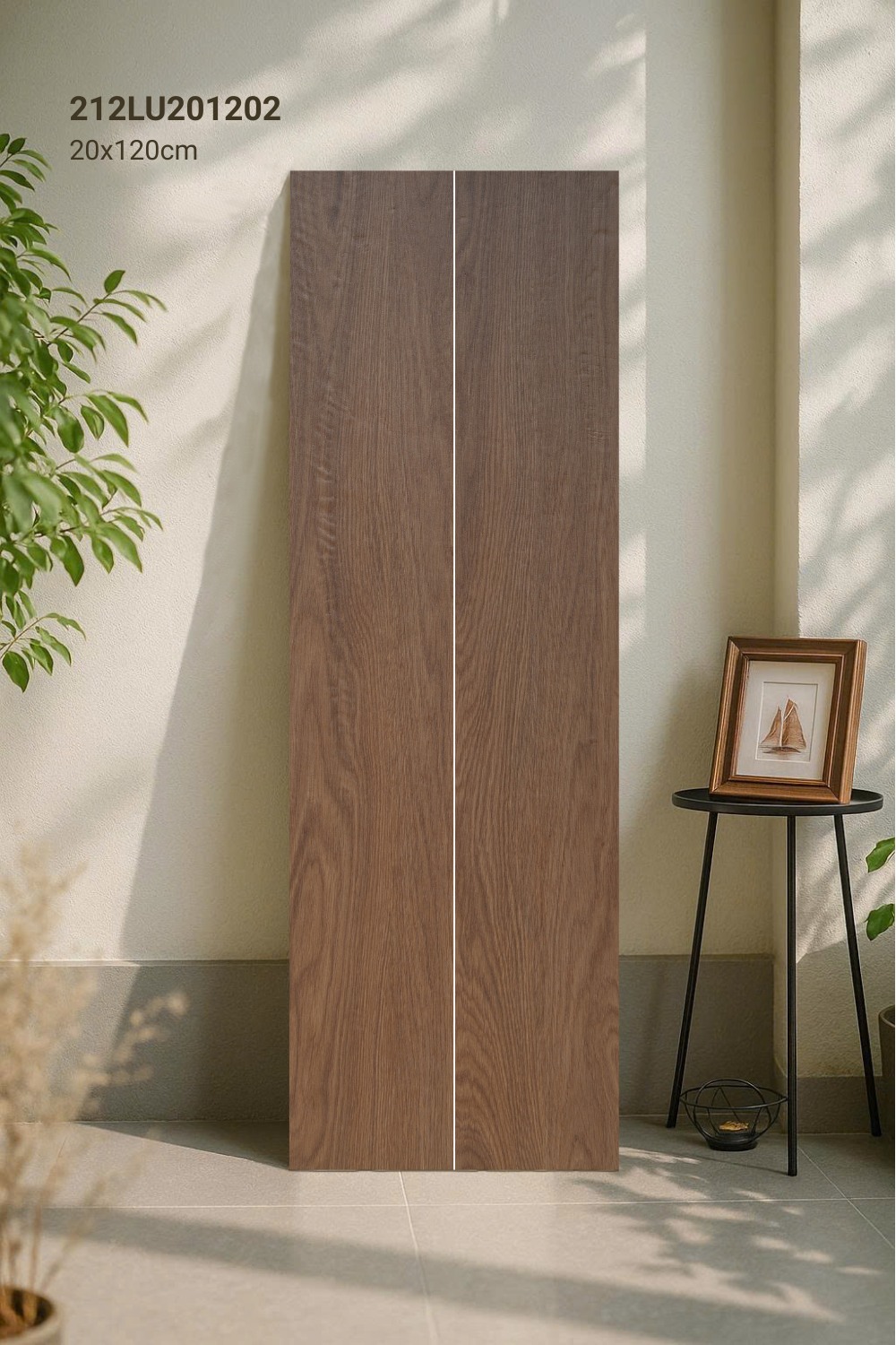 Gạch vân gỗ màu nâu 20×120 212LU201202