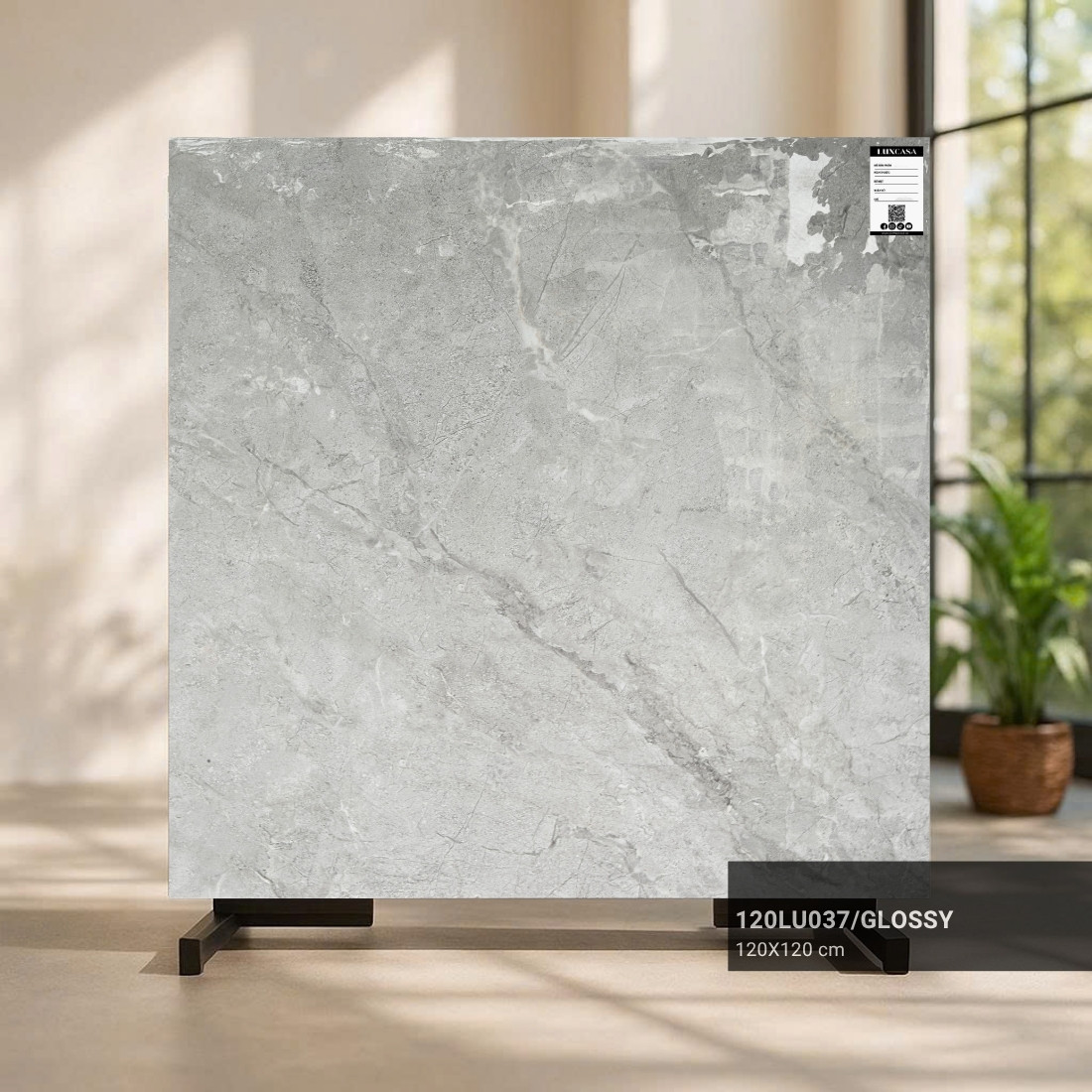 Gạch 1200X1200 xám vân đá 120LU037